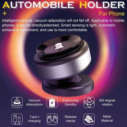 [Free Shipping]360° Rotatable Car Magnetic Phone Holder, Car Navigation Holder, Vacuum Adsorption & Magnetic Adsorption Double-Sided, for Windshield and Dashboard, Kitchen, Bedroom, Office, Multifunctional Phone Accessories for Iphone & Android Smartphone