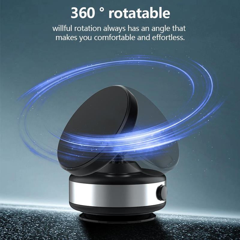 [Free Shipping]360° Rotatable Car Magnetic Phone Holder, Car Navigation Holder, Vacuum Adsorption & Magnetic Adsorption Double-Sided, for Windshield and Dashboard, Kitchen, Bedroom, Office, Multifunctional Phone Accessories for Iphone & Android Smartphone