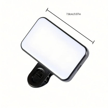 Portable LED Selfie Light, 1 Set Mini Fill Light, USB Rechargeable Clip-On Selfie Light, Mobile Phone Photography Light, Video Conference Light