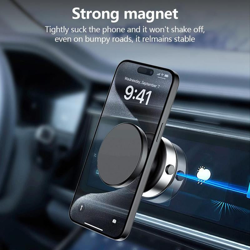 [Free Shipping]360° Rotatable Car Magnetic Phone Holder, Car Navigation Holder, Vacuum Adsorption & Magnetic Adsorption Double-Sided, for Windshield and Dashboard, Kitchen, Bedroom, Office, Multifunctional Phone Accessories for Iphone & Android Smartphone